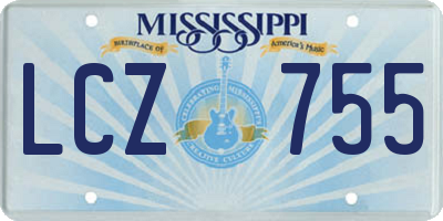 MS license plate LCZ755