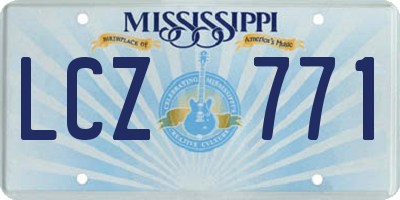 MS license plate LCZ771