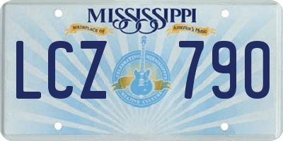 MS license plate LCZ790
