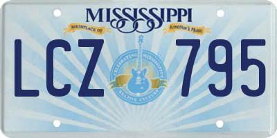 MS license plate LCZ795