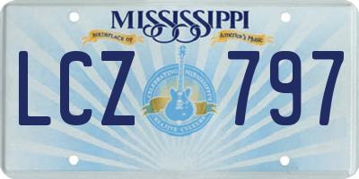 MS license plate LCZ797