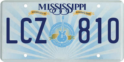 MS license plate LCZ810
