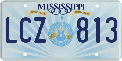 MS license plate LCZ813