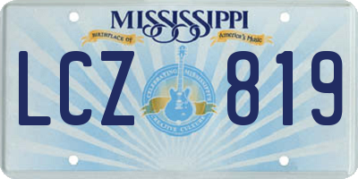 MS license plate LCZ819