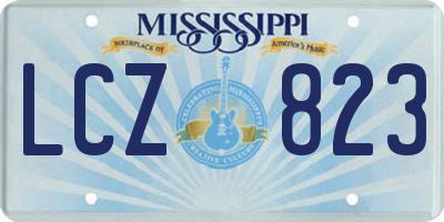 MS license plate LCZ823