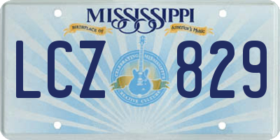 MS license plate LCZ829