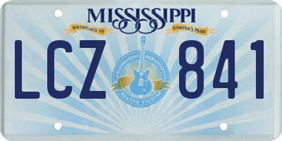 MS license plate LCZ841