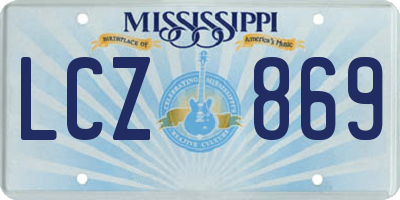 MS license plate LCZ869