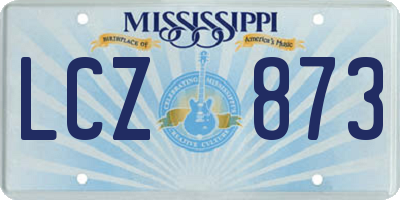 MS license plate LCZ873