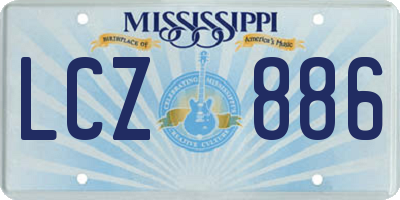 MS license plate LCZ886