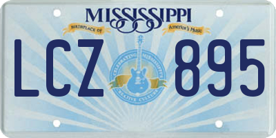 MS license plate LCZ895