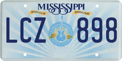 MS license plate LCZ898