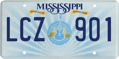 MS license plate LCZ901