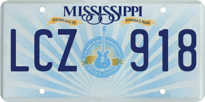 MS license plate LCZ918