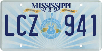 MS license plate LCZ941
