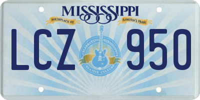 MS license plate LCZ950