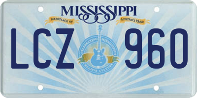 MS license plate LCZ960