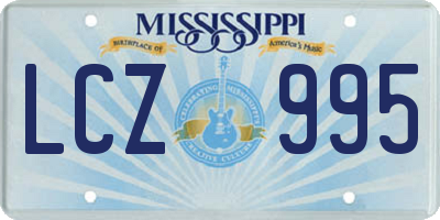 MS license plate LCZ995