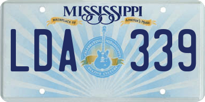 MS license plate LDA339