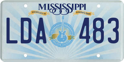 MS license plate LDA483