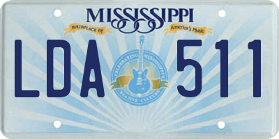 MS license plate LDA511