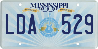 MS license plate LDA529