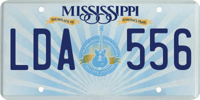 MS license plate LDA556