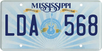 MS license plate LDA568