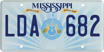 MS license plate LDA682