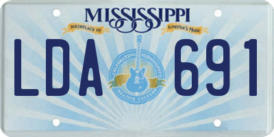 MS license plate LDA691