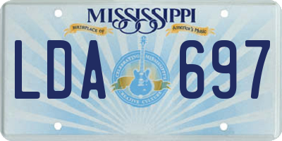MS license plate LDA697