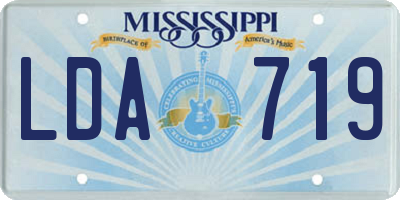 MS license plate LDA719