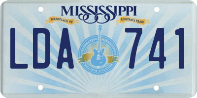 MS license plate LDA741