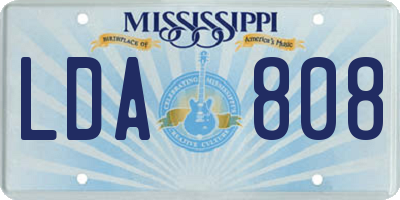 MS license plate LDA808