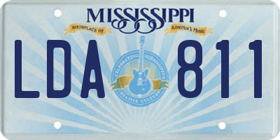 MS license plate LDA811