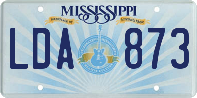 MS license plate LDA873