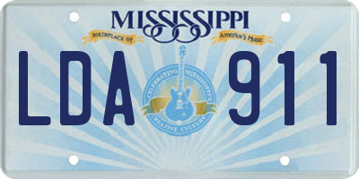 MS license plate LDA911