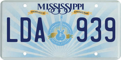 MS license plate LDA939
