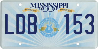 MS license plate LDB153