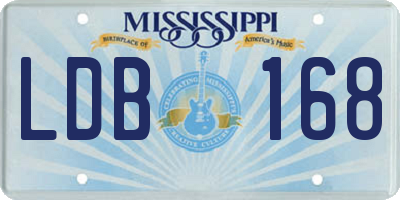 MS license plate LDB168