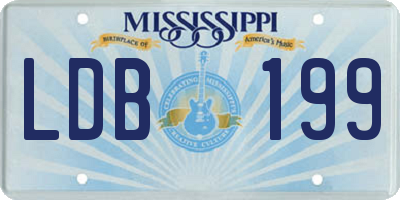 MS license plate LDB199