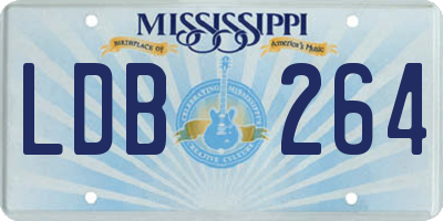 MS license plate LDB264