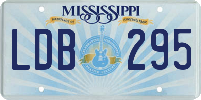 MS license plate LDB295