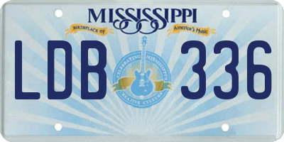 MS license plate LDB336