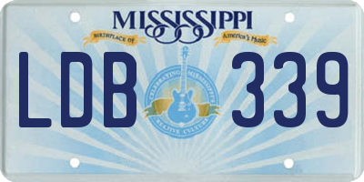 MS license plate LDB339