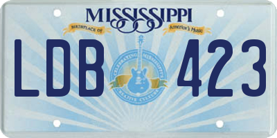 MS license plate LDB423