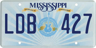 MS license plate LDB427
