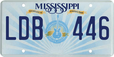 MS license plate LDB446