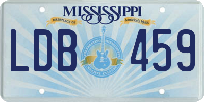 MS license plate LDB459