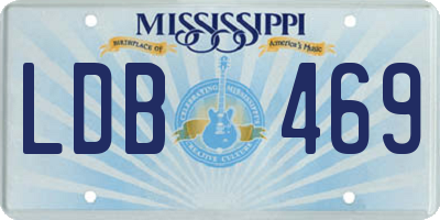 MS license plate LDB469
